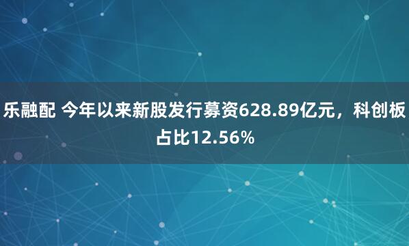 乐融配 今年以来新股发行募资628.89亿元，科创板占比12.56%